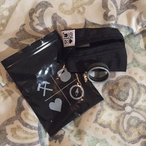 Metallic Stripe Qalo ring Men’s Size 11